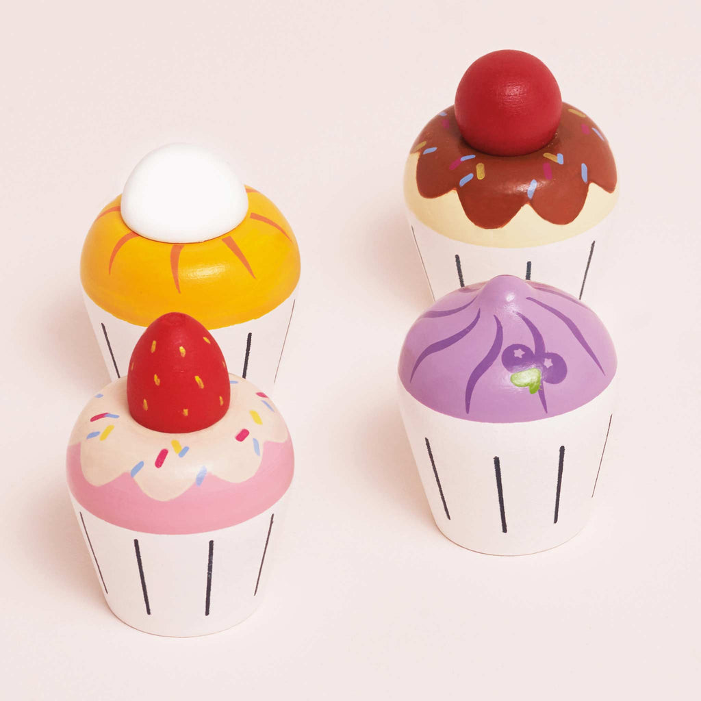 Wooden Cupcake Play Food Set