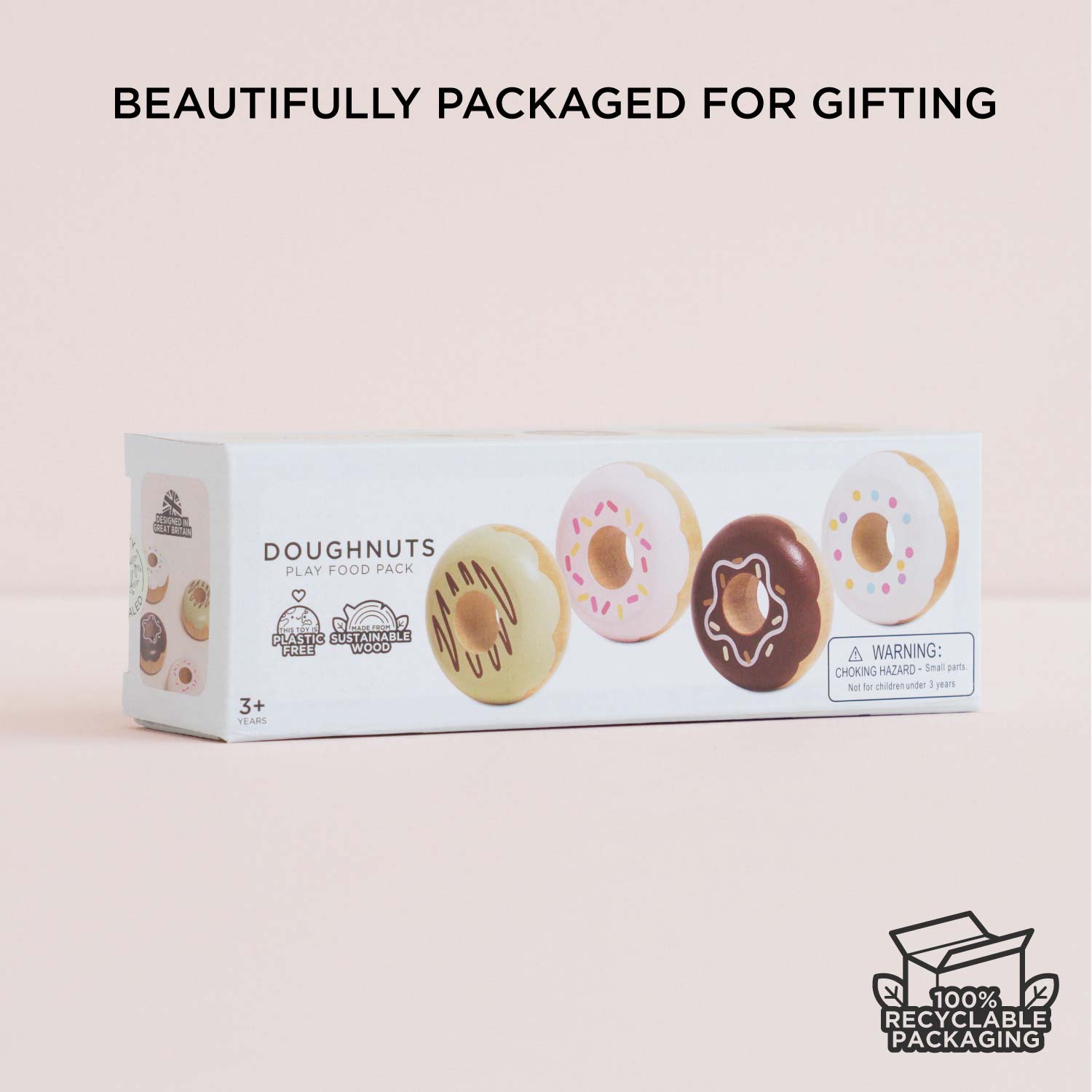 Wooden Doughnut Play Food Set