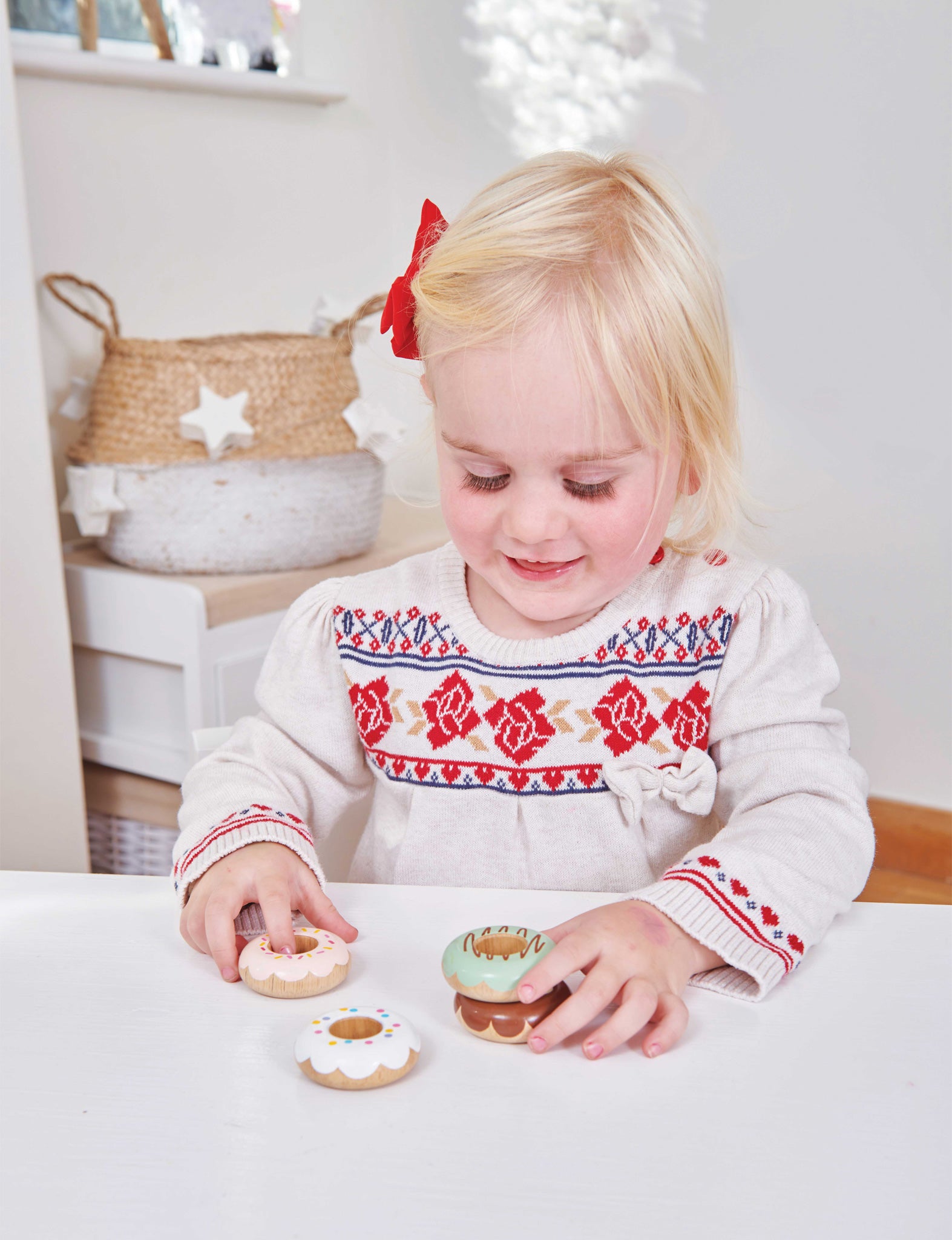 Wooden Doughnut Play Food Set