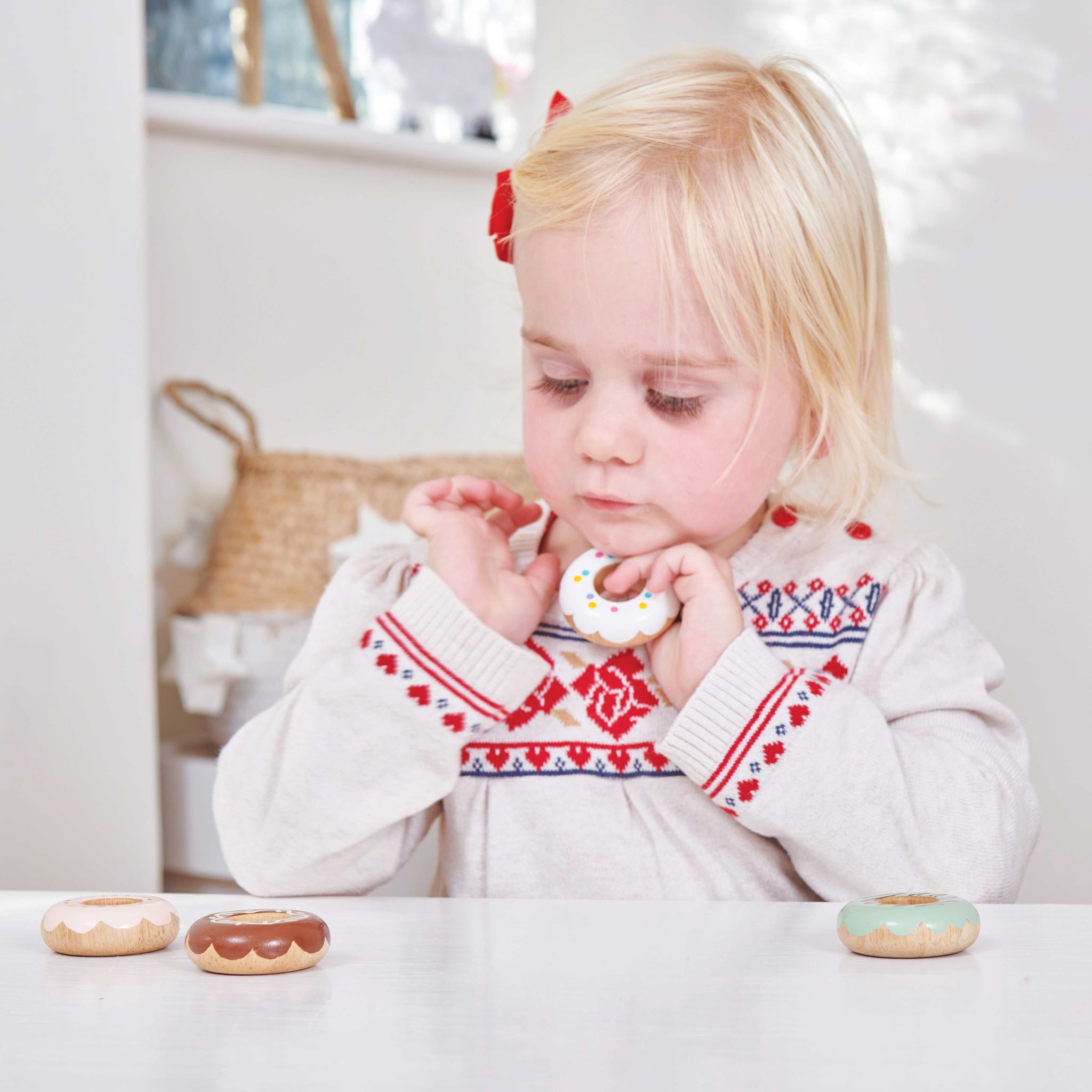 Wooden Doughnut Play Food Set