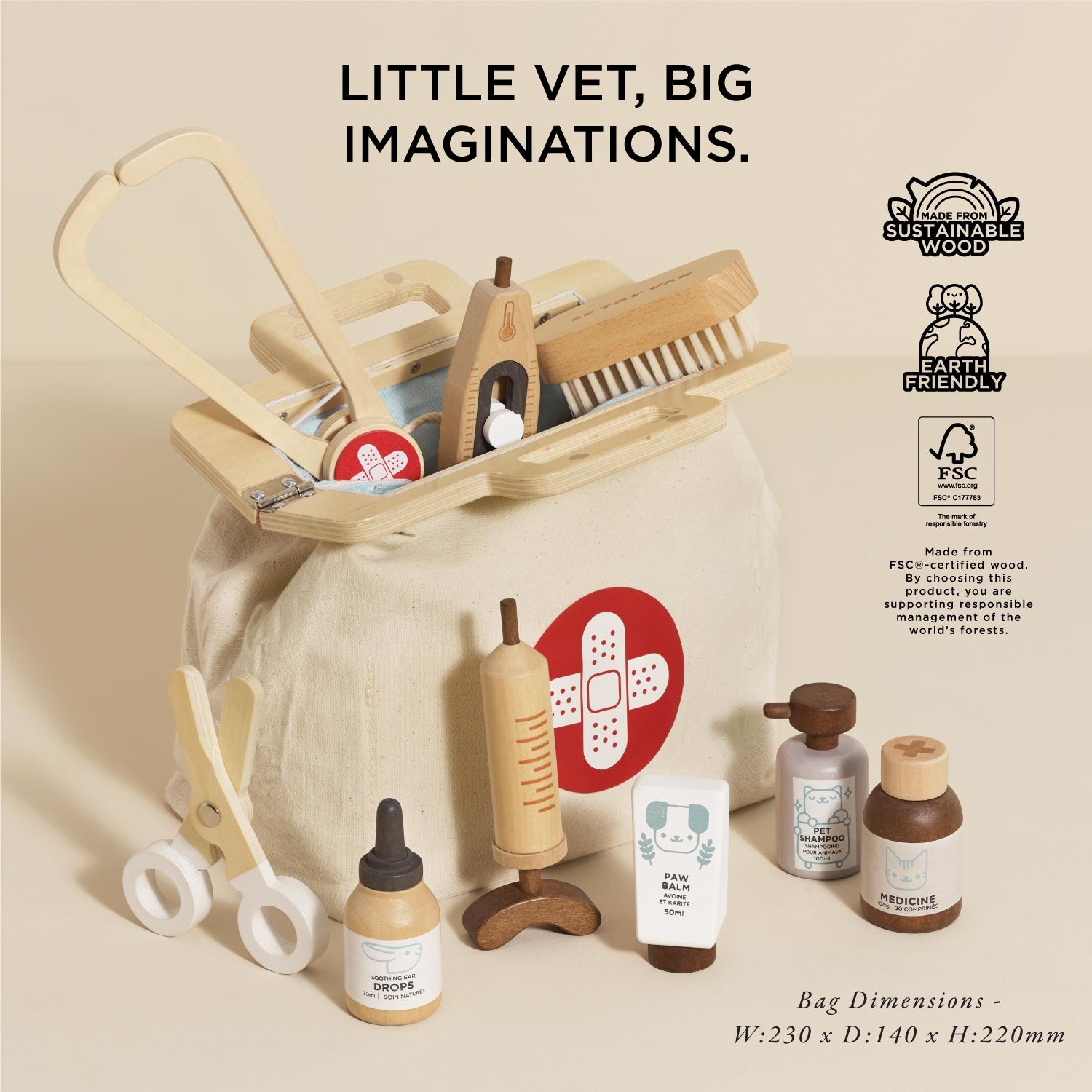 TV349-animal-vet-medical-bag-case-set-wooden-roleplay-pretend-vintage-toy-kids-boy-girl-wood-deluxe-gift-_3