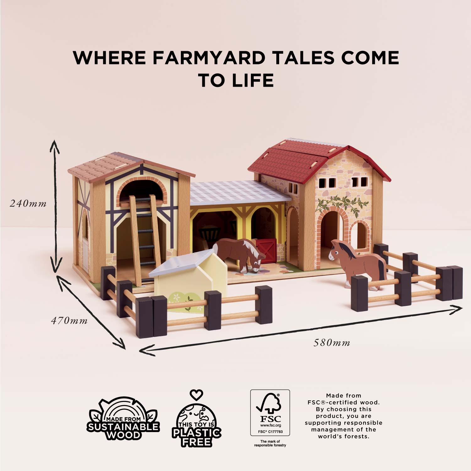 Wooden Farmyard Stables