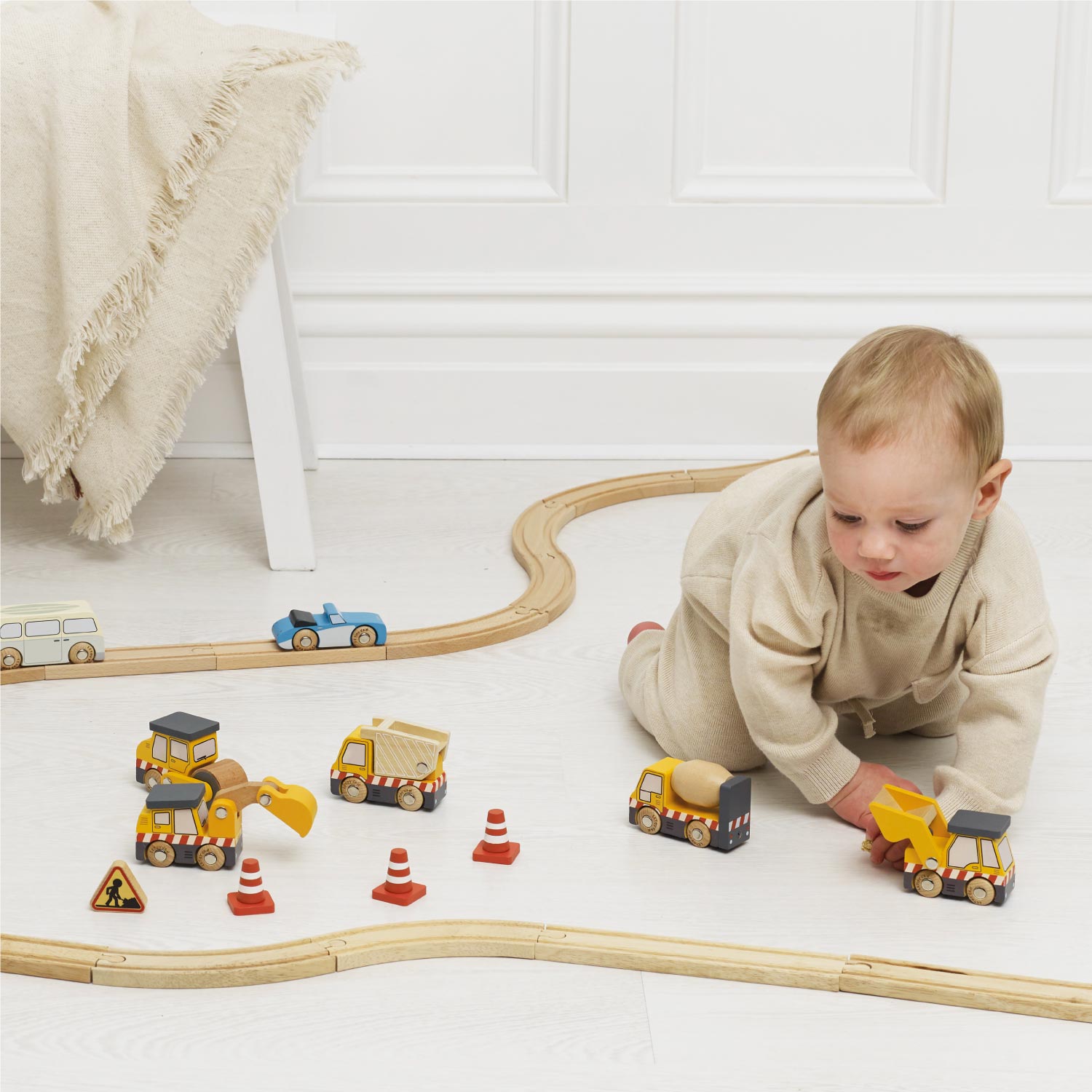 Construction Vehicles Wooden Construction Building Toys Le Toy Van