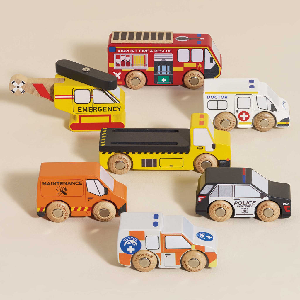 Emergency Helicopter & Rescue Car Gift Set