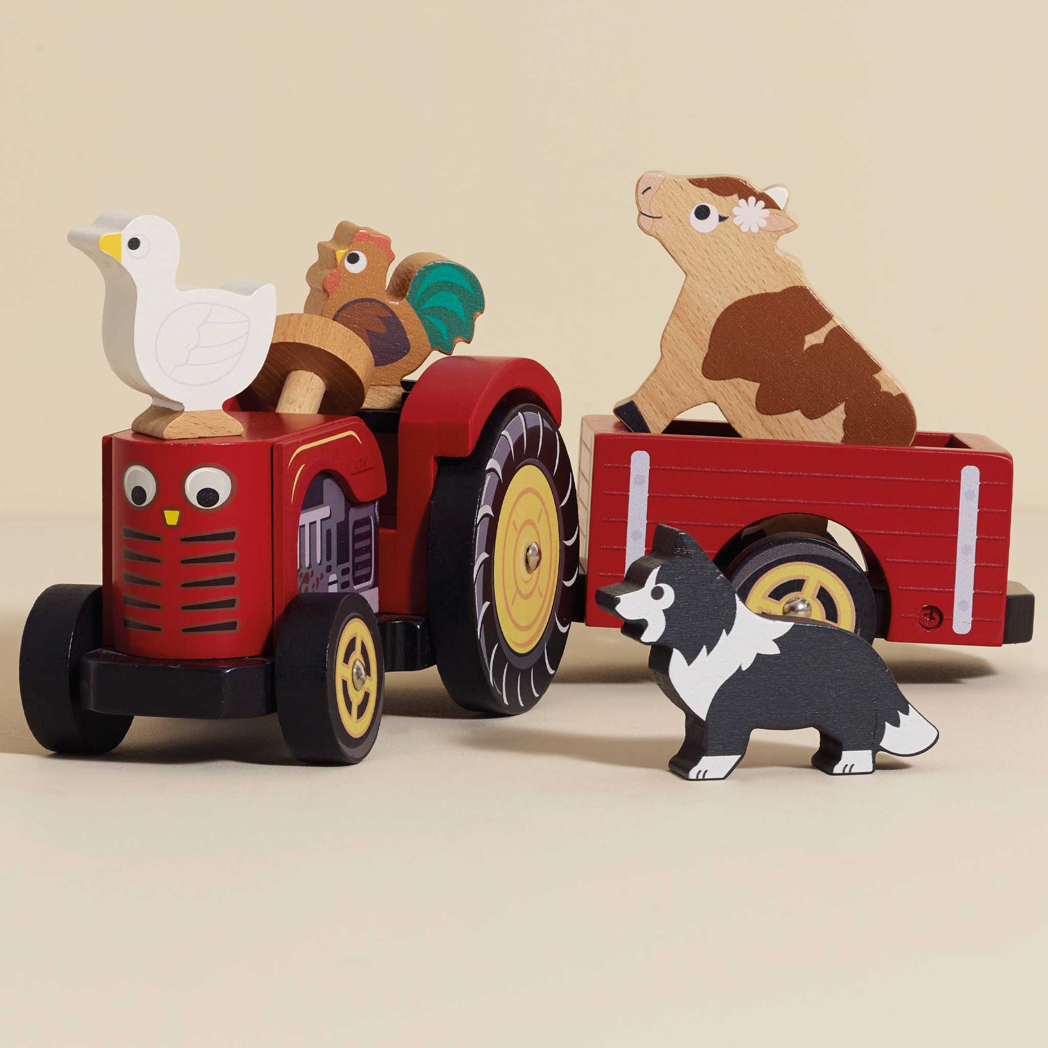 TV468-red-farm-tractor-trailer-rouge-barn-wooden-toy-eco-plastic-free-gift-boy-girl-PL141-animals_6