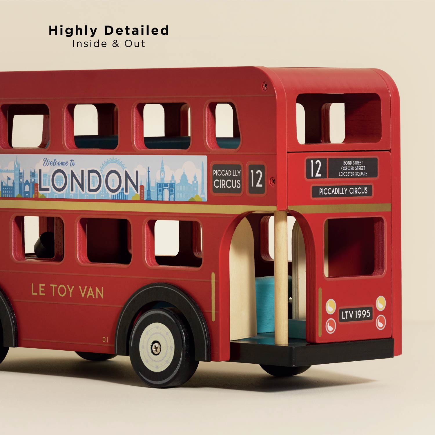 London Bus | Kids Wooden Cars & Vehicle Playset | Le Toy Van