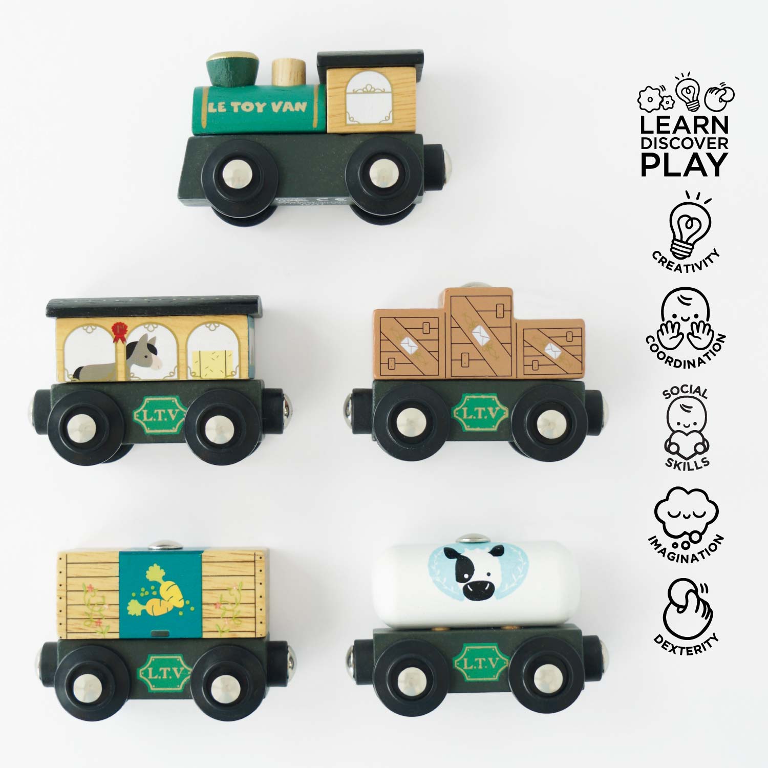 Great Green Train & Goods Wagons